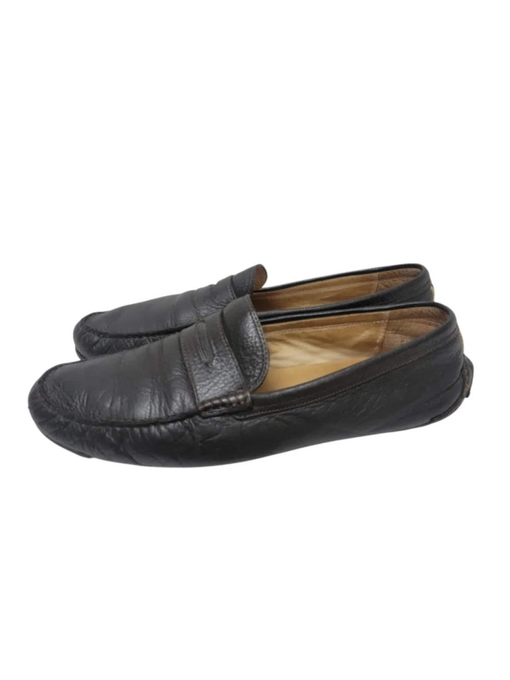 Coach Neal Men’s Slip-On Penny Loafers Drivers Brown Leather Rubber Soles 11.5M